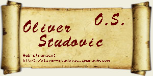Oliver Studović vizit kartica